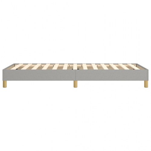 Boxspring sengeramme i stof - lysegrå 90×190 cm