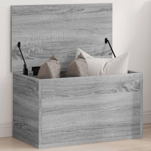 Opbevaringsboks 60 × 35 × 35 cm - konstrueret træ, grå sonoma-eg