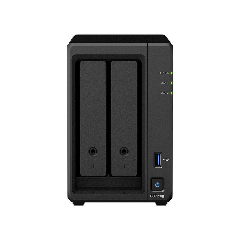 NAS-netværkslagring Synology DS720+ Sort