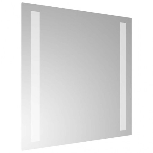 Badeværelsesspejl med LED-lys 30x30 cm