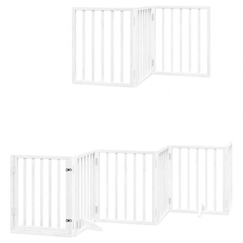 Hundelåge med dør 12 paneler 600 cm - hvid