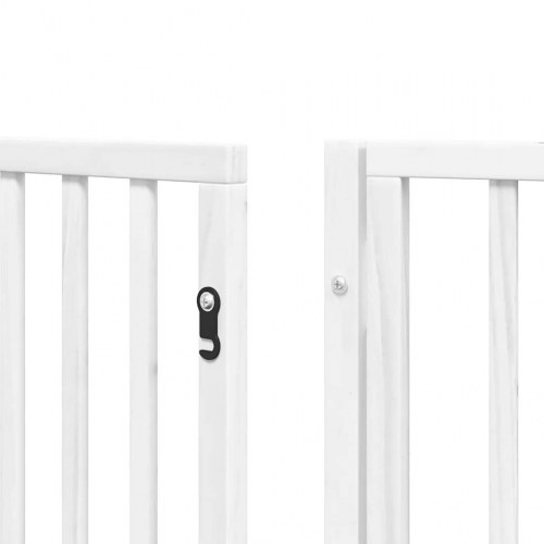 Hundelåge med dør 15 paneler 750 cm - hvid