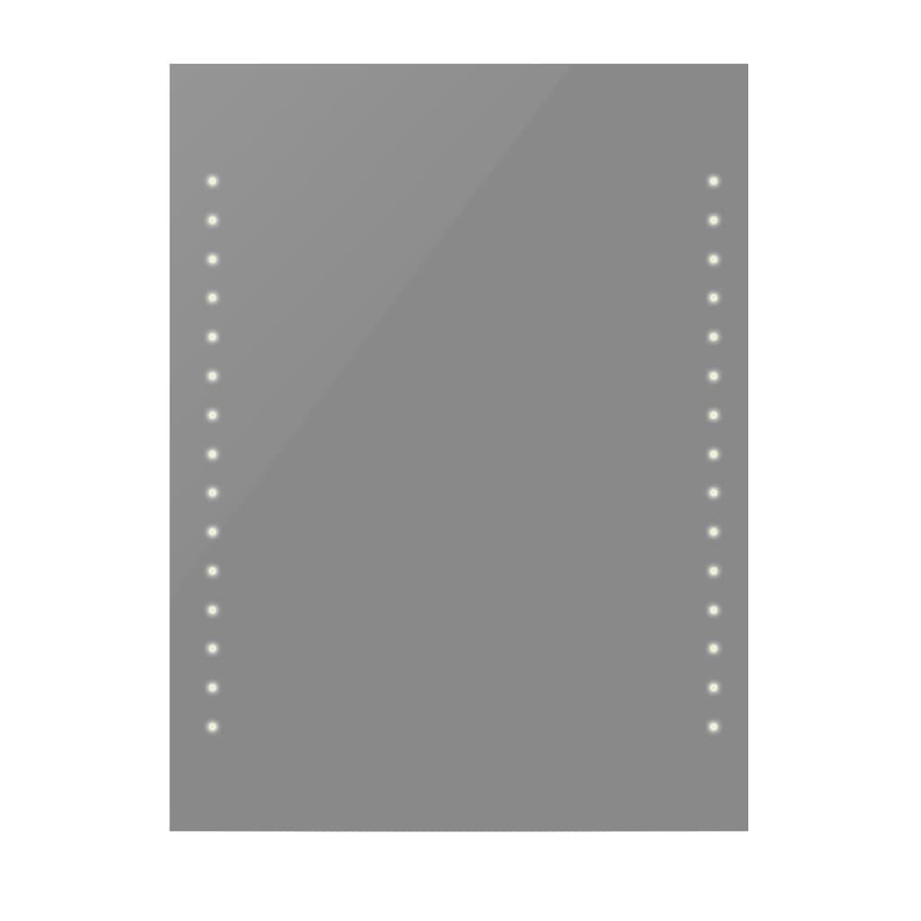 Badeværelsesspejl 60 x 80 cm med LED-lamper