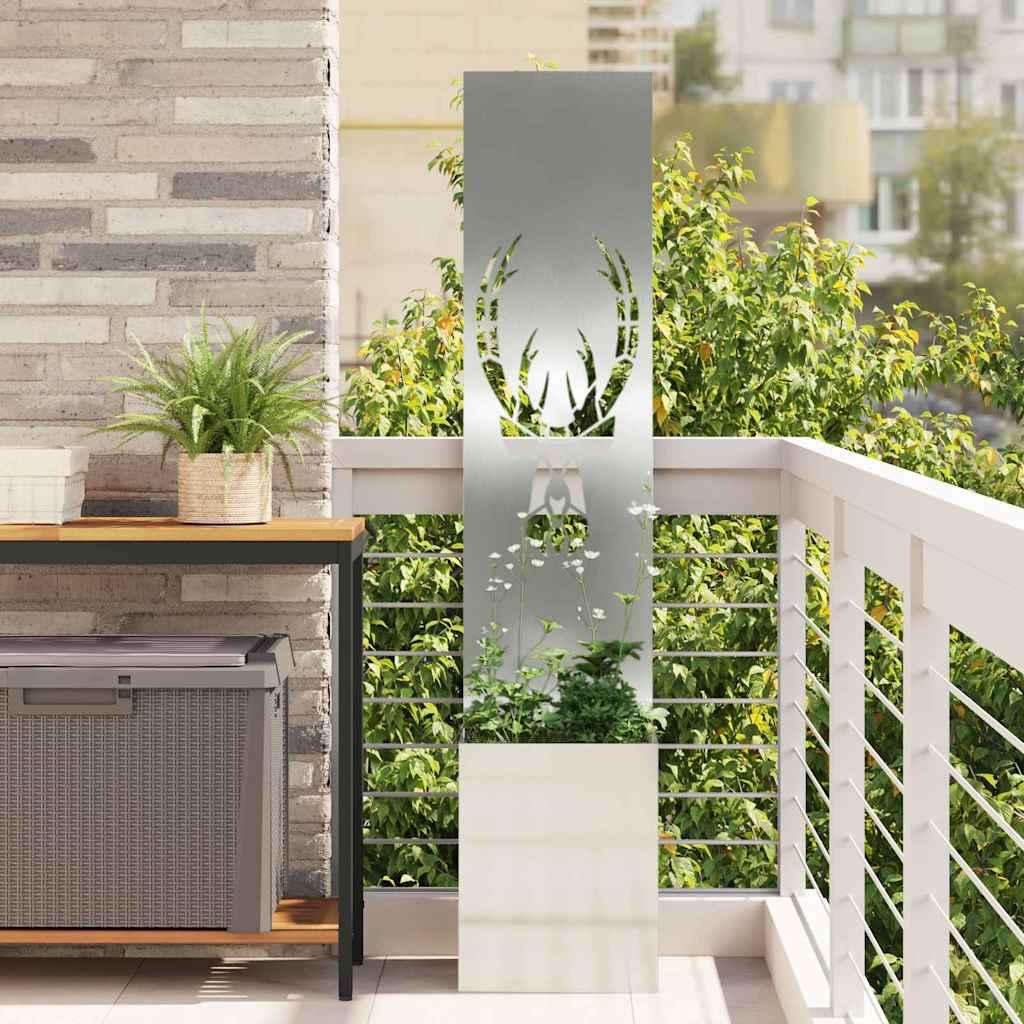 Have Privatliv Skærm Fretwork 32 X 140 Cm Koldvalset Stål - Galvaniseret stål / Rensdyr