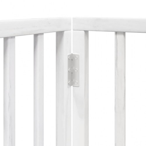 Hundelåge med dør 9 paneler 450 cm - hvid