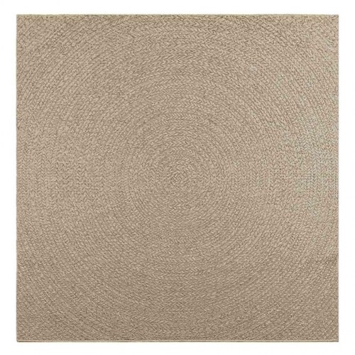 Gulvtæppe ZIZUR beige 200x200cm jute-look indendørs og udendørs