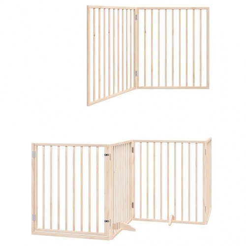 Hundelåge med dør 10 paneler 800 cm - foldbar poppeltræ