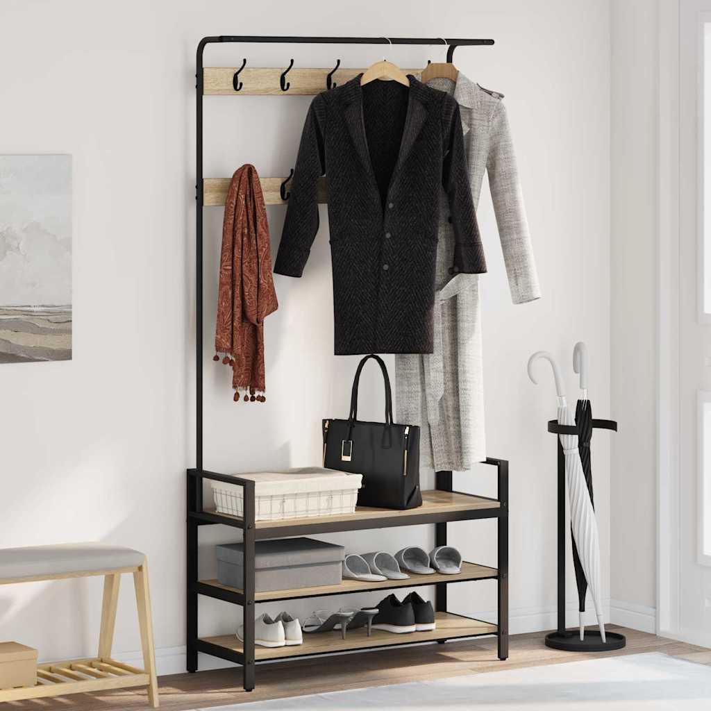 Jakkeholder Andet Sonoma-eg 95 x 34 x 184 cm Konstrueret træ