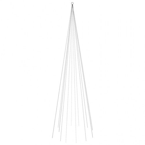 Juletræ til flagstang 732 LED'er 500 cm varmt hvidt lys