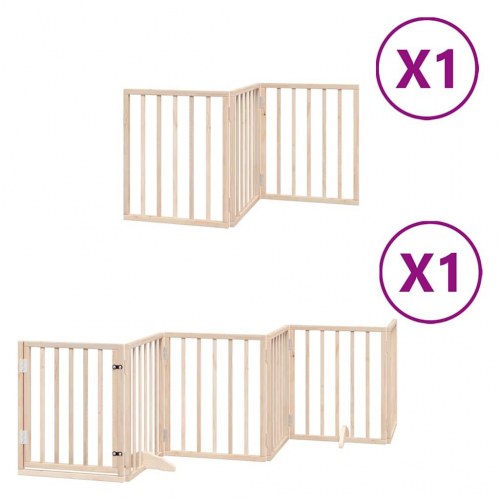 Hundelåge med dør 9 paneler - 450 cm, poppeltræ