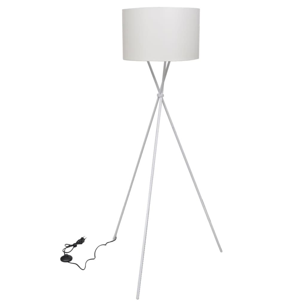 Gulvlampe med stativ hvid 139 cm