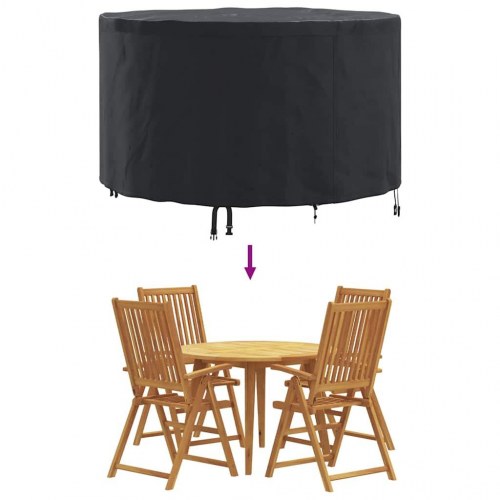 Overtræk til havemøbler Sort 128 x 128 x 71 cm 420D stof