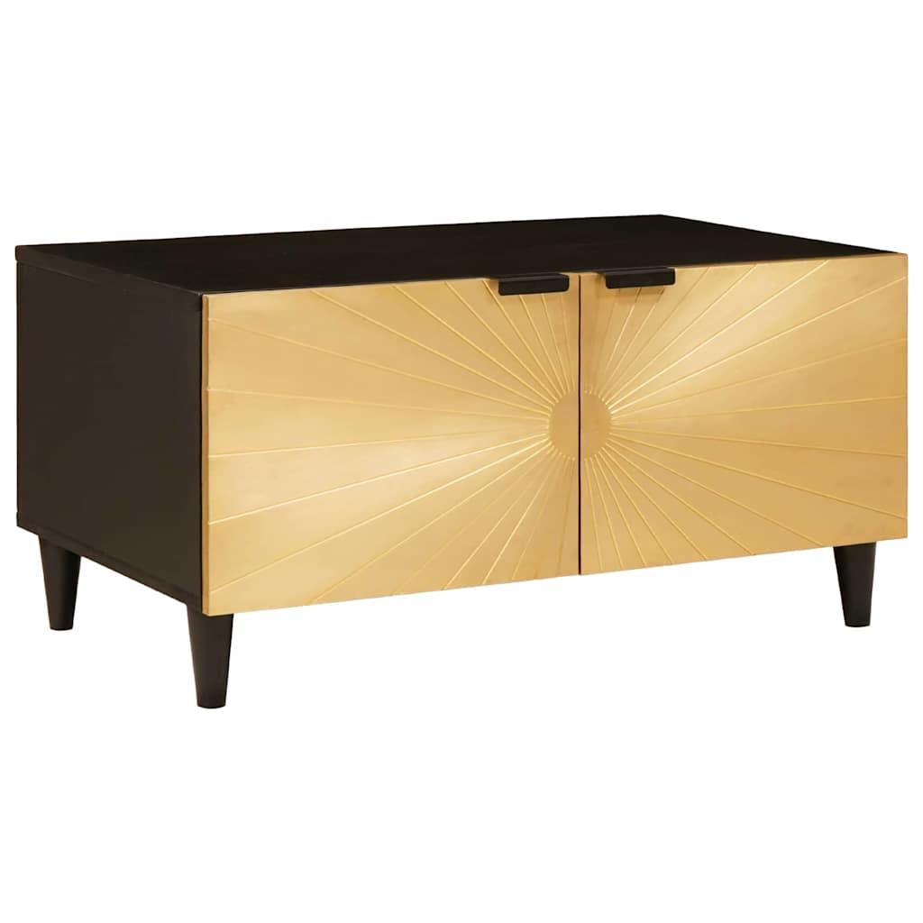 Sofabord Sort og Guld 80 x 50 x 40 cm