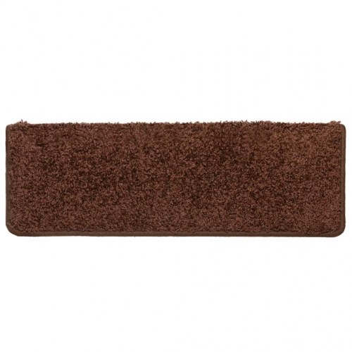 Trappemåtter - 10 stk. 65×21×4 cm, brun, rektangulære kanter