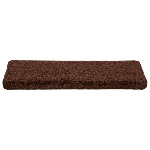 Trappemåtter - 10 stk. 65×21×4 cm, brun, rektangulære kanter