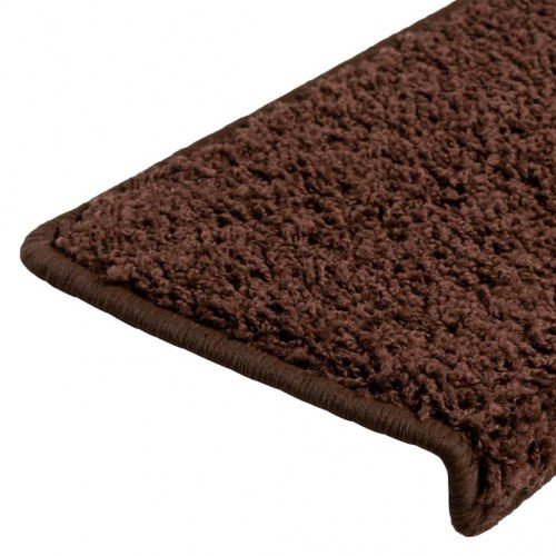 Trappemåtter - 10 stk. 65×21×4 cm, brun, rektangulære kanter