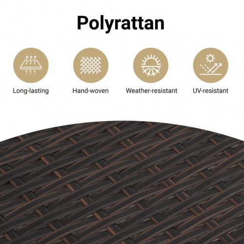 Sofasæt til haven 8 dele med hynder polyrattan brun