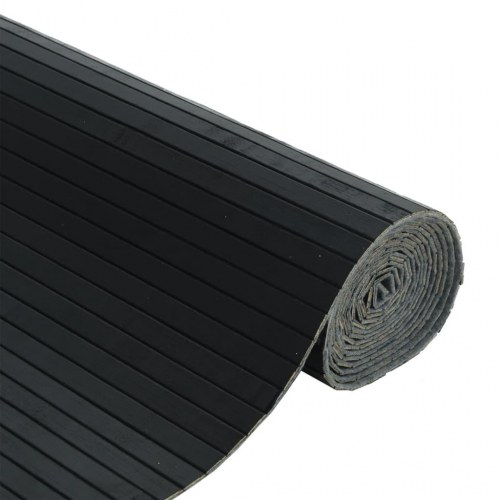 Rumdeler i bambus - 600 × 165 cm, sort