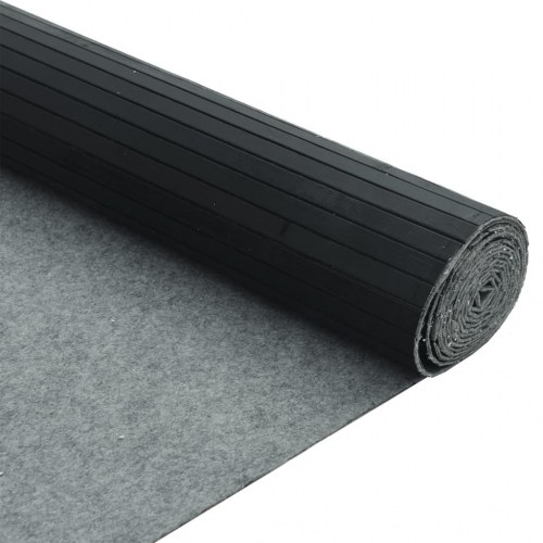 Rumdeler i bambus - 600 × 165 cm, sort