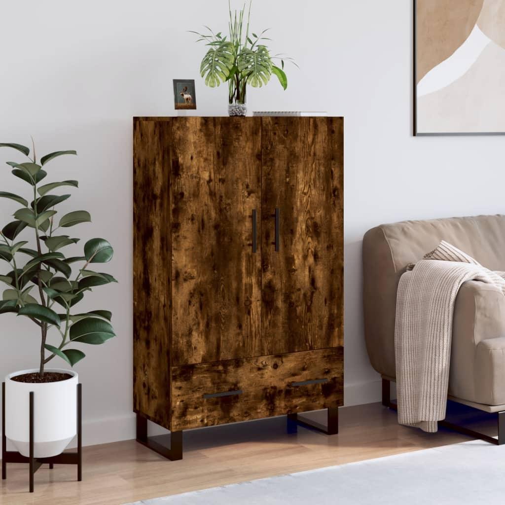 Skab 69,5×31×115 cm i konstrueret træ - røget sonoma-eg
