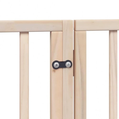 Hundegitter med dør - foldbart 6-panel gitter i poppeltræ, 300 cm