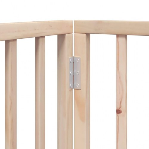 Hundegitter med dør - foldbart 6-panel gitter i poppeltræ, 300 cm