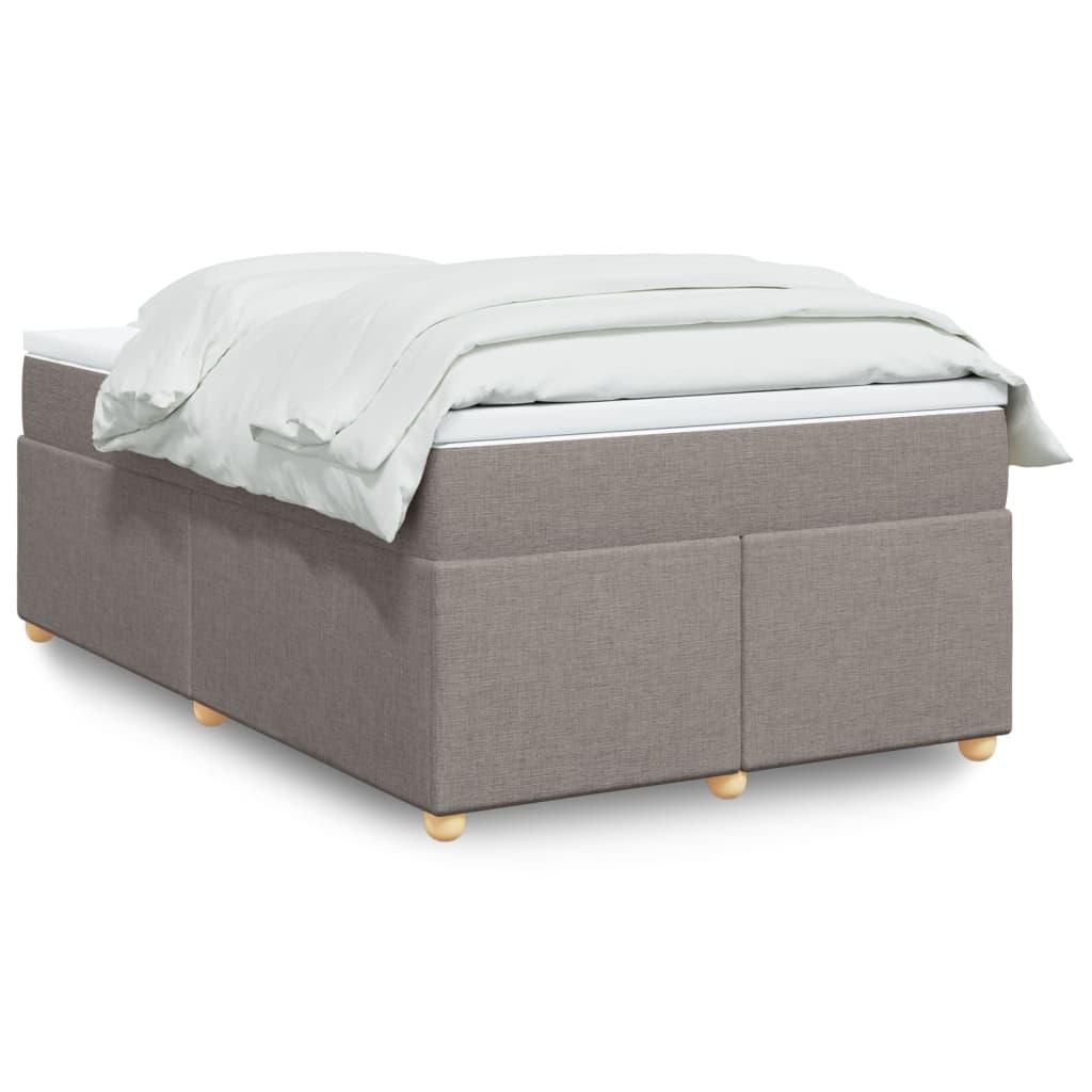 Kontinentalseng med madras og topmadras 120×190 cm - stof, gråbrun