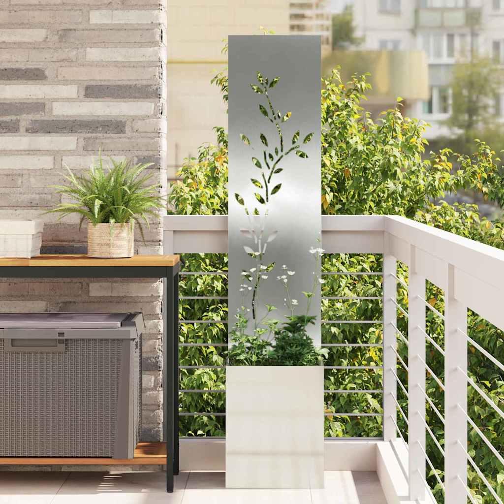 Have Privatliv Skærm Fretwork 32 X 140 Cm Koldvalset Stål - Galvaniseret stål / Blad