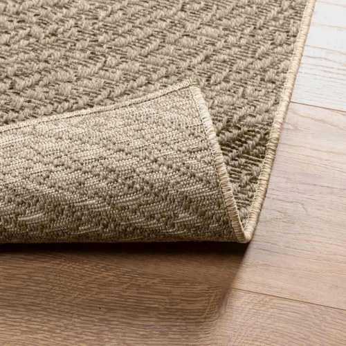 Gulvtæppe ZIZUR - beige 80×150 cm i jute-look, indendørs/udendørs