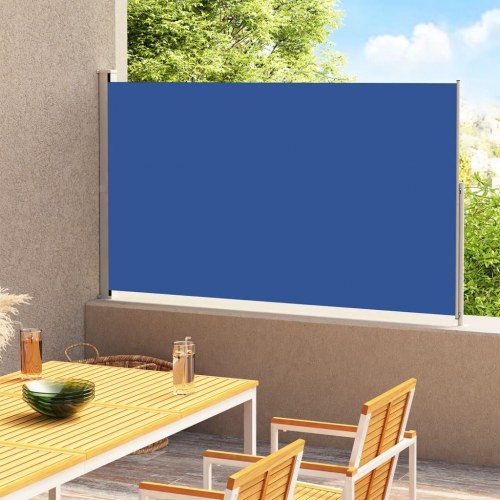 Sidemarkise til terrassen 220x300 cm sammenrullelig blå