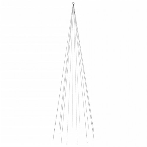 Juletræ til flagstang - 732 LED, 500 cm, farverigt lys