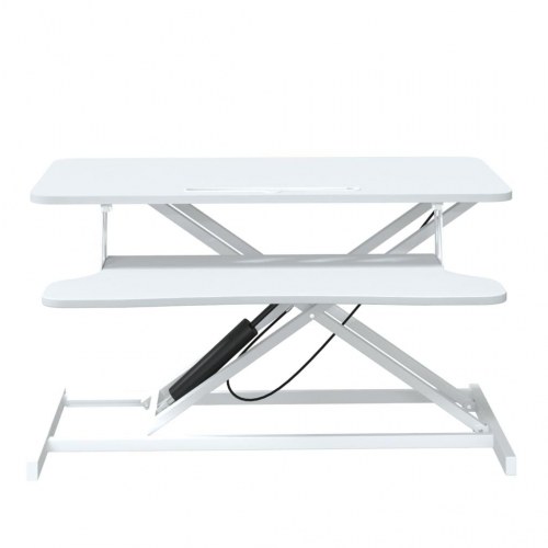Justerbart skrivebord 90x40x(13-50) cm stål konstrueret træ