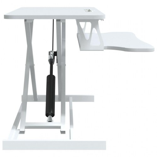 Justerbart skrivebord 90x40x(13-50) cm stål konstrueret træ