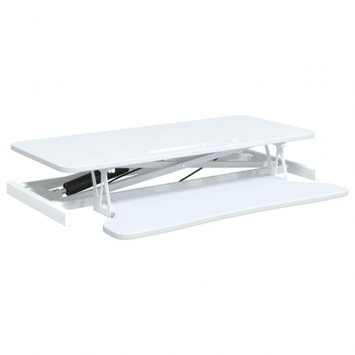 Justerbart skrivebord 90x40x(13-50) cm stål konstrueret træ