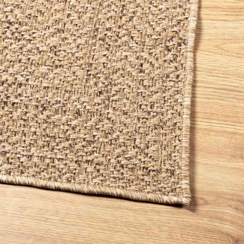Gulvtæppe ZIZUR beige 100x200cm jute-look indendørs og udendørs
