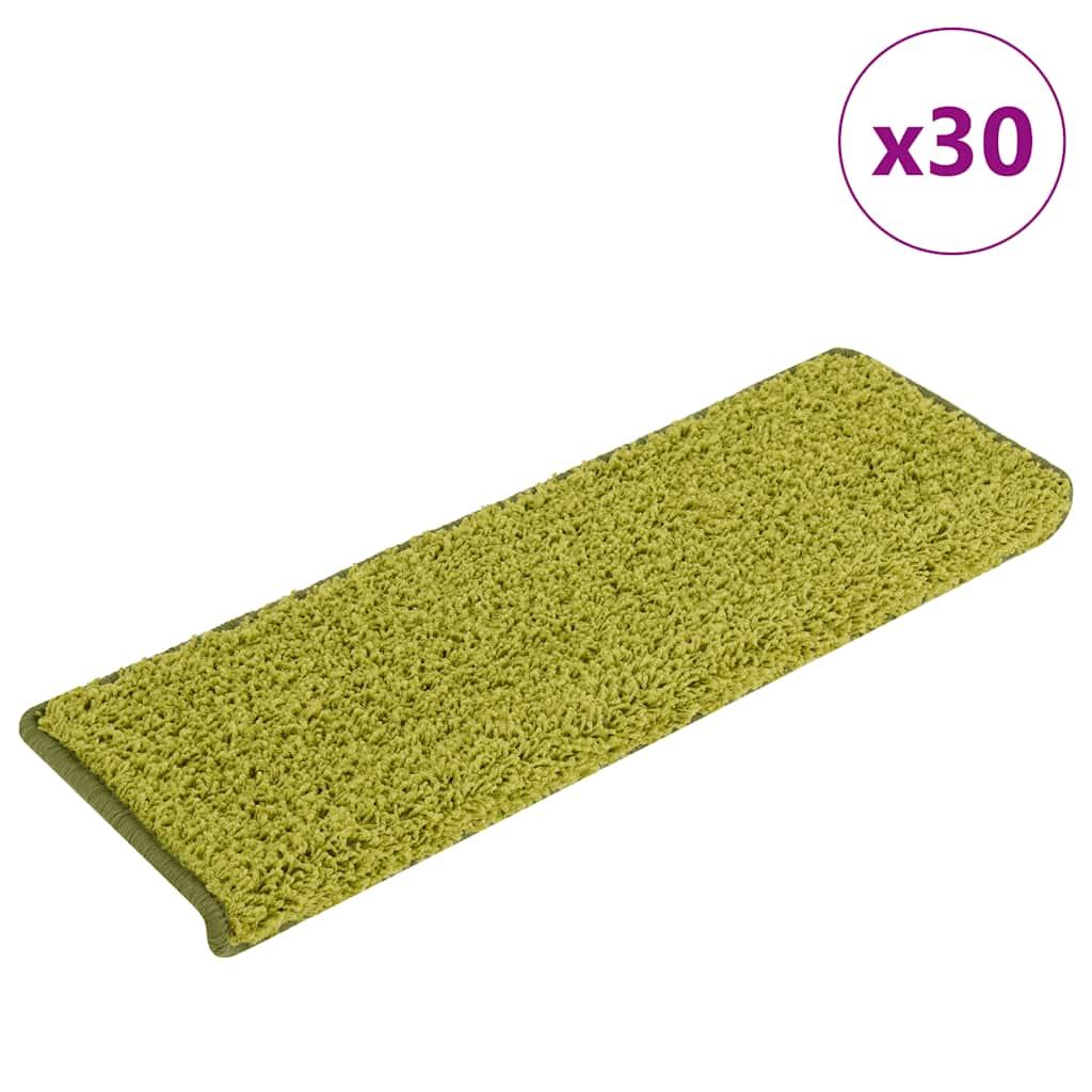 Trappemåtter 30 stk. 65x21x4 cm grønne rektangulære kant