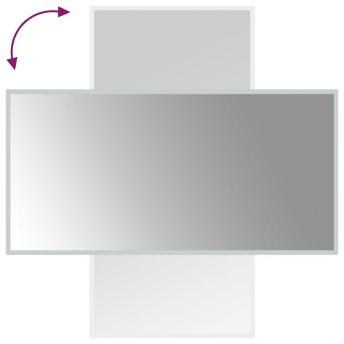 Badeværelsesspejl med LED-lys 50x100 cm