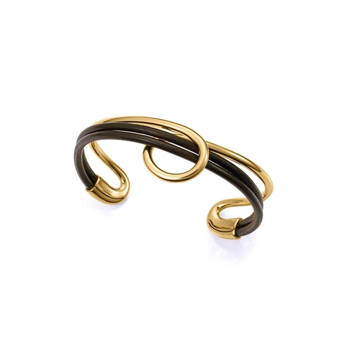 Armbånd dame - sort/gylden, sterling sølv 925
