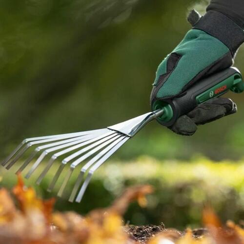 BOSCH rive til indsamling af blade - grå/sølvfarvet