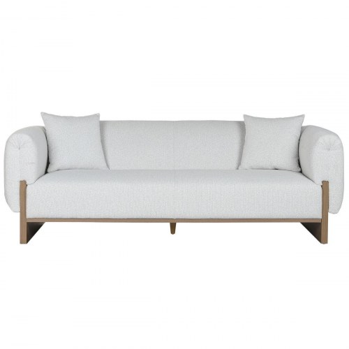 Sofa 3-personers - brun/grå Scandi, 220 × 95 × 77 cm