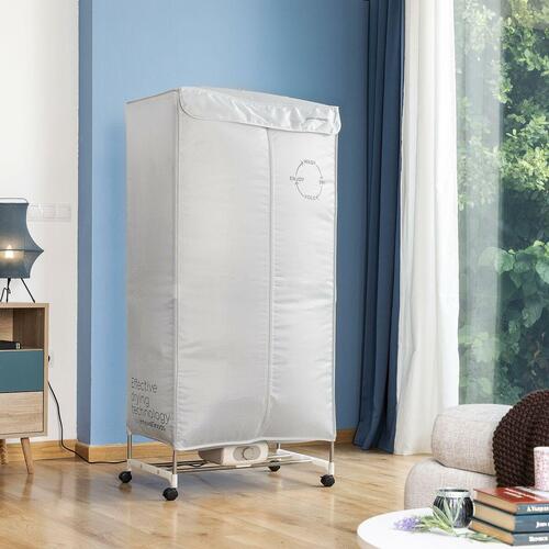 Tørreskab med varm luft - bærbar, grå 1200 W, 2 højder (OUTLET D) (OUTLET D)