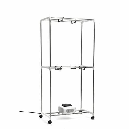 Tørreskab med varm luft - bærbar, grå 1200 W, 2 højder (OUTLET D) (OUTLET D)