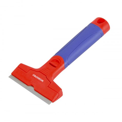 Fugeskraber - Workpro skraber, blå/rød