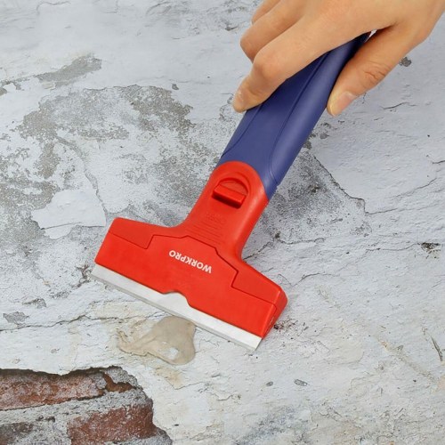 Fugeskraber - Workpro skraber, blå/rød