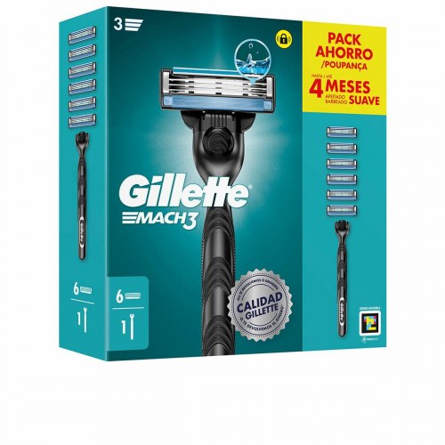 Barberskraber Gillette Mach3 - manuel med 6 klinger