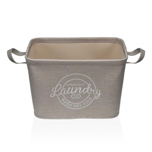 Vasketøjskurv grå Versa - polyester/PVC/metal/EVA, 38 × 25 × 26 cm