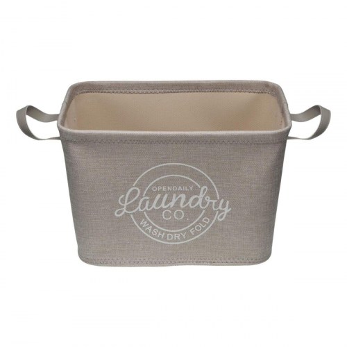 Vasketøjskurv grå Versa - polyester/PVC/metal/EVA, 38 × 25 × 26 cm