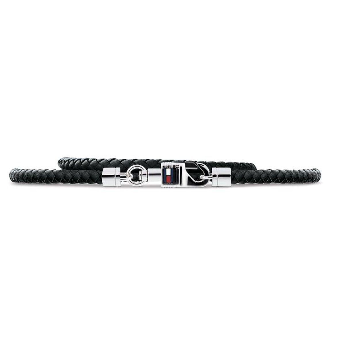 Tommy Hilfiger armbånd til mænd - Sterling sølv 925, sort
