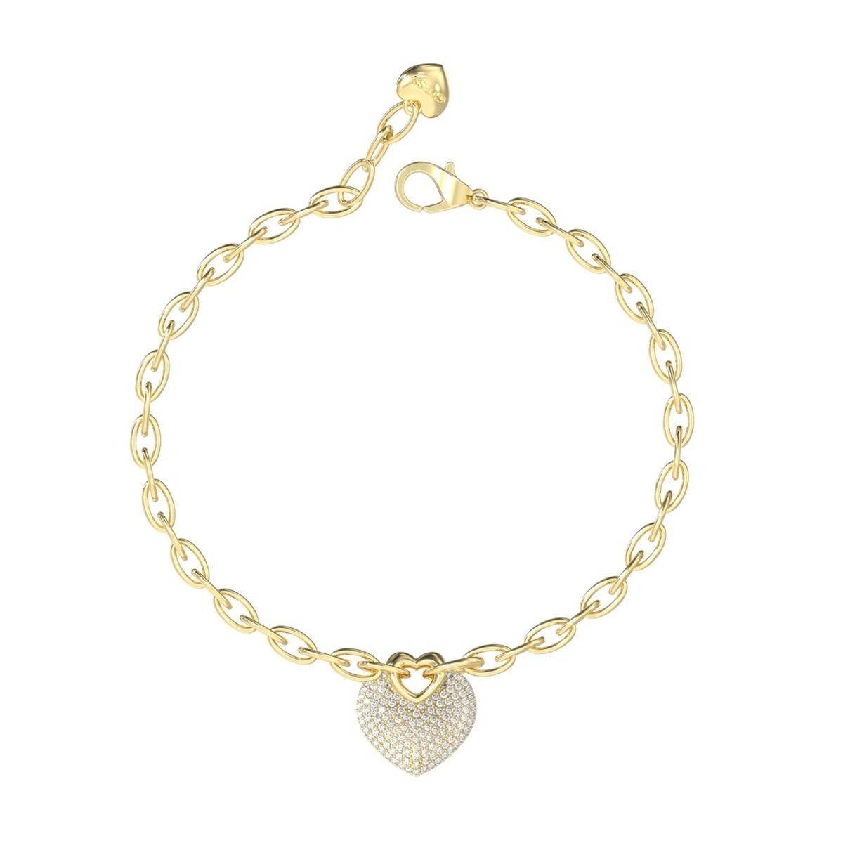 Guess JUBB05214JWYGS armbånd til kvinder - gylden med hjertevedhæng