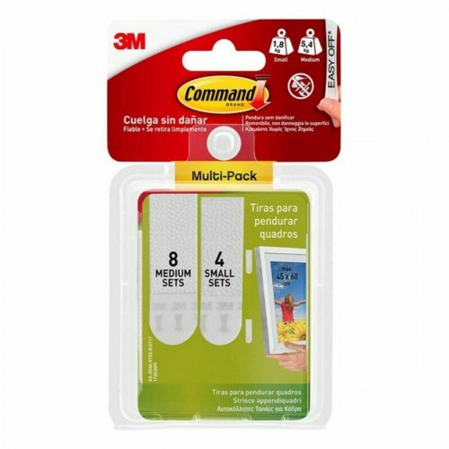 3M Command klæbestrips til rammer - Multi-pack, hvid (12 dele)
